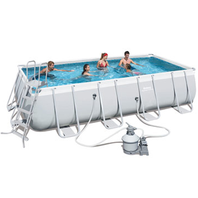 Bestway POWER STEEL rectangular above ground pool with sand filtration Bestway POWER STEEL rectangular above ground pool with sand filtration