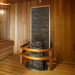 Harvia decorative stone-aspect wall panel for sauna
