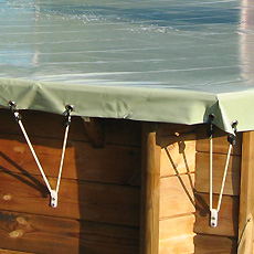Safety Wood pool cover for above ground wooden pools