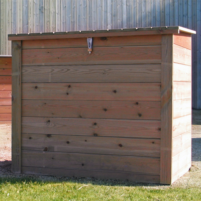 Technical shelter for GARDIPOOL above ground wooden pool