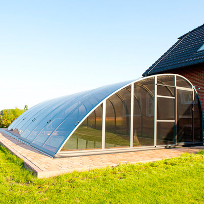 Windy pool enclosure