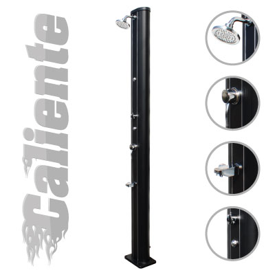 solar shower black design Caliente 40L