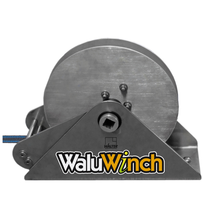 Walu WINCH unrolling system for barred security covers