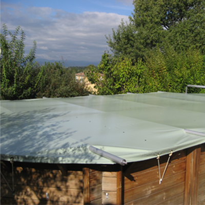 Barred security covers for above ground pools