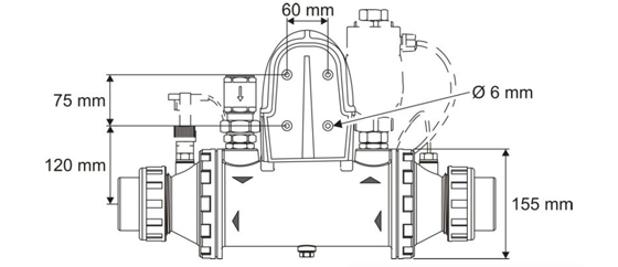 Dimensions Zodiac HEAT LINE 70 heat exchanger 