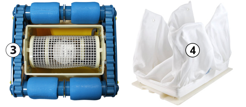 Undercarrige and filter bag Aquabot Viva electric pool cleaner Undercarrige and filter bag Aquabot Viva electric pool cleaner