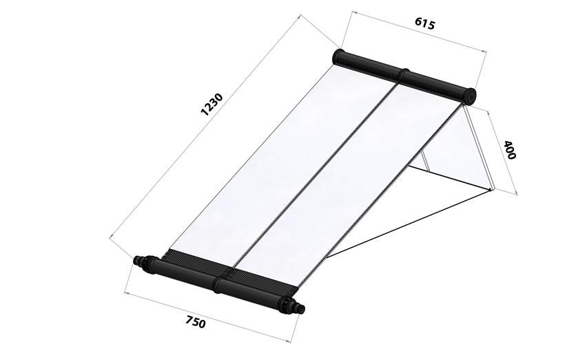 Dimensions Solara solar panel in mm