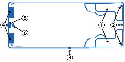 Schema ESTINA polyester shell pool