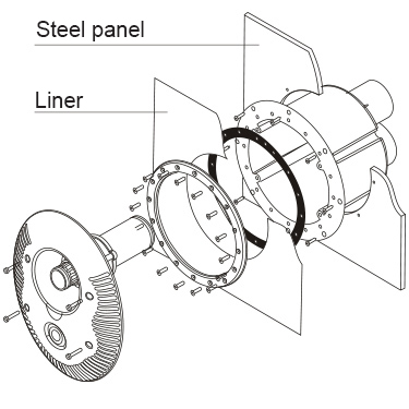 Fitting schema steel panel pool