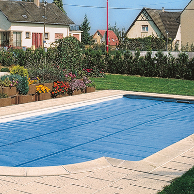 . Solar blanket with reinforcement on all sides Summer swimming pool cover Bubble 600 micron 10x10 ft pool