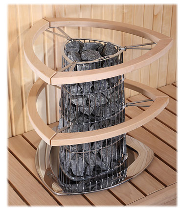 Harvia Kivi sauna stove integrated to bench