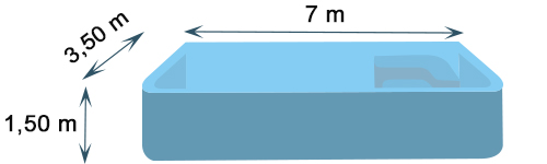 Dimensions of ILENA polyester shell pool