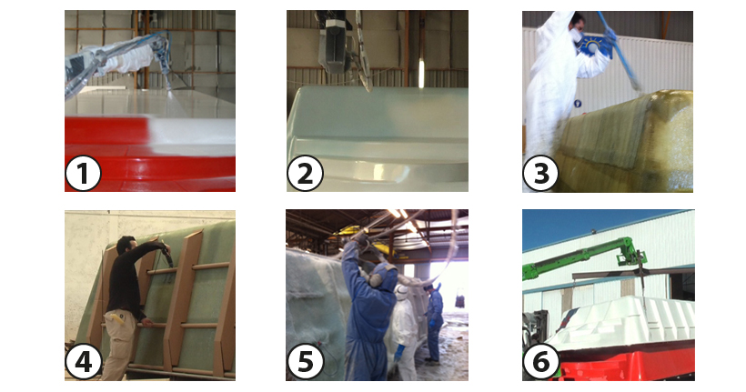 Manufacturing process Ilena polyester shell pool Manufacturing process Ilena polyester shell pool
