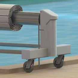Mobile above ground pool shutters