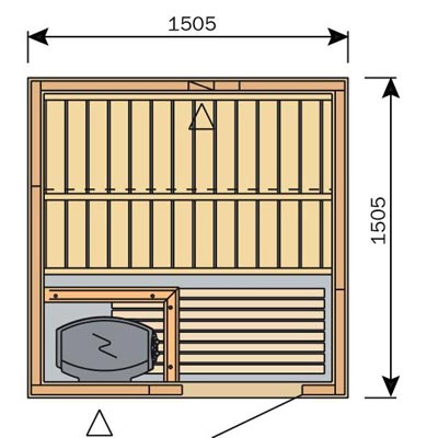 Floor plan Harvia Variant Line S1515