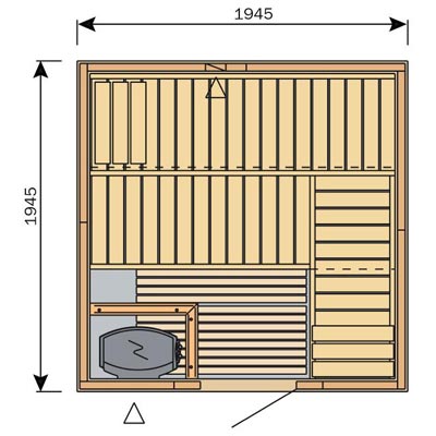 Floor plan Harvia S2020