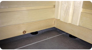 Adjustable legs Rubic sauna