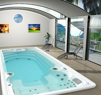 Built in version of the Amazon swim spa
