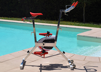 Akermann aquabike poolside view