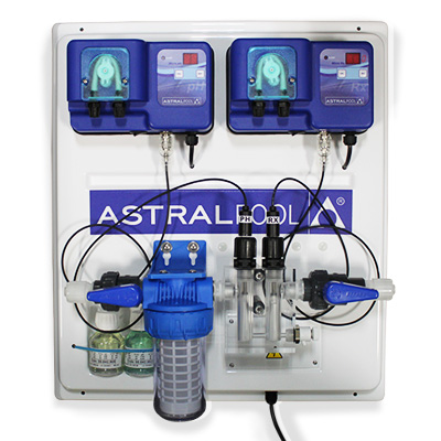 ASTRALPOOL regulating board with chlorine and pH automatic peristaltic dosing pumps