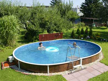 AZURO DE LUXE above ground steel pool semi inground