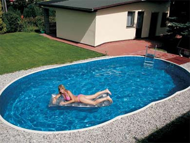 AZURO DE LUXE above ground steel pool   oval in ground