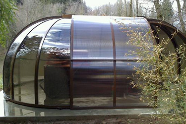 Oval version of Bali spa shelter