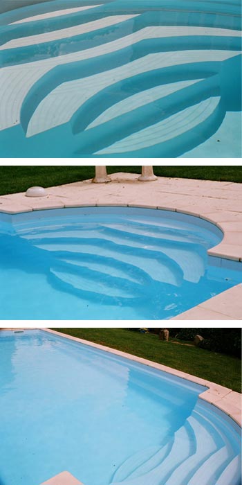 Various examples of pool steps
