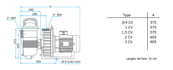 Dimensions and performance of the CHALLENGER