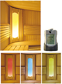 Harvia colour light system with Rondium sauna