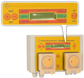 DINOTEC LOGO VISUAL pH and chlorine automatic regulation control panel