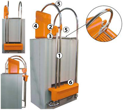 Scattered view Astral Waterlift motorised pool ladder