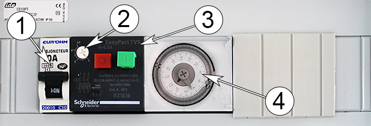 ABATIK electrical box for pool filtration commands