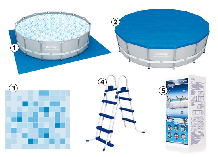 Bestway POWER STEEL round above ground pool Kit Bestway POWER STEEL round above ground pool Kit