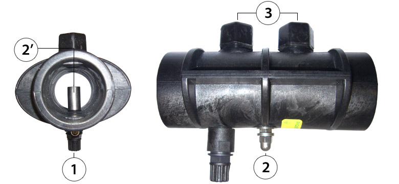 Details Pool Terre with integrated sensor support and injectors