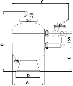 Diameter Cristal Flo sand filter