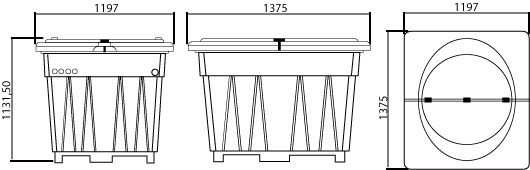 Dimensions Keops inground technical shelter