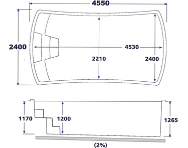 Samana 480 polyester shell pool