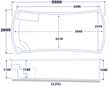 Samana 620 polyester shell pool