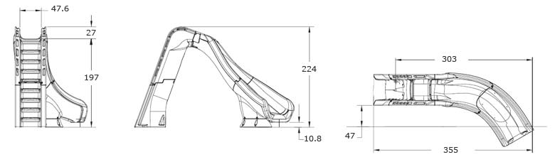 Dimensions Typhoon Pool Slide Dimensions Typhoon Pool Slide