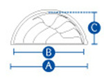 Dimensions DOM COMPOSIT Cascade pool steps Dimensions DOM COMPOSIT Cascade pool steps