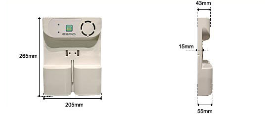 Dimensions of Sensor Espio pool alarm