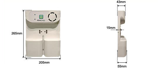 Dimensions of Sensor Espio pool alarm Dimensions of Sensor Espio pool alarm