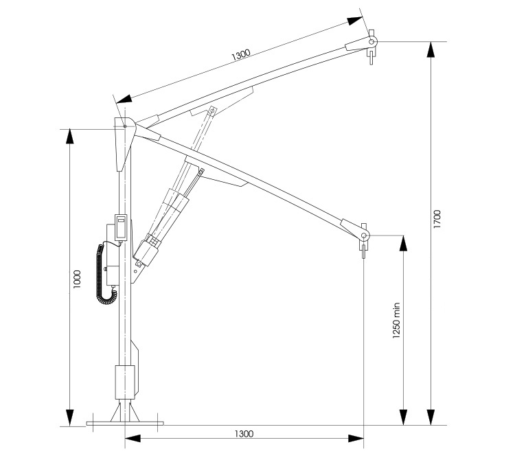 Dimensions F145B detachable chair lift for disabled pool access