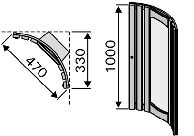 Dimensions Harvia Colour Light system