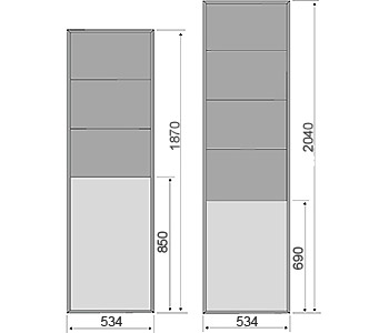 Available dimensions for Harvia decorative stone aspect wall panel for sauna