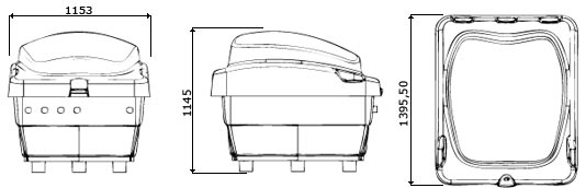 Dimensions Kefren semi inground technical shelter