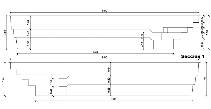 Length dimension PAROS, polyester shell pool