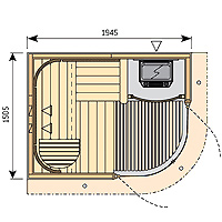 HARVIA Rondium S2015KL dimensions