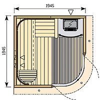 HARVIA Rondium S2015KL dimensions